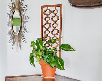 MCM Bubble Indoor Plant Trellis (3 Sizes for 2-6" Pots) | Mini & Small Wood House Plant Support for Pothos, Hoya, Peperomia, Philos + More!