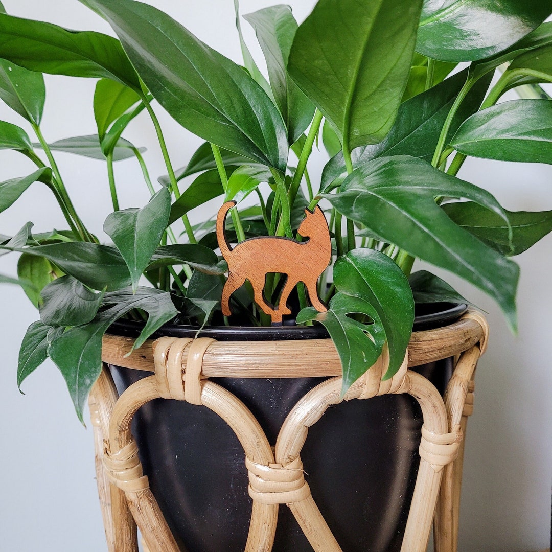 Cat Silhouettes Decorative Plant Stake Includes Set of 3 Indoor