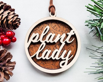 Plant Lady Christmas Ornament - Houseplant Gift for Women