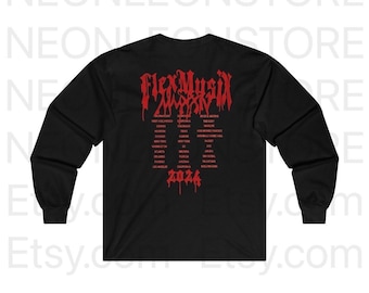 Tシャツ・カットソー WOOALONG Cursive lettering relax long sleeve BLACK WF1DTS14 WOOALONG]☆ Cursive lettering relax long sleeve (WOOALONG/T