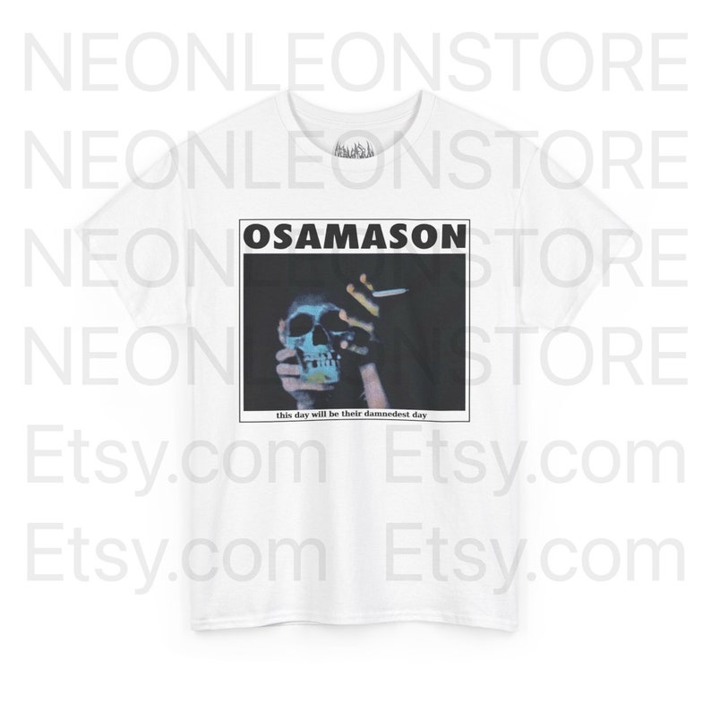 Osamason Skull T-Shirt Flex Definition Musix Merch Tee Shirt Skull Tee White
