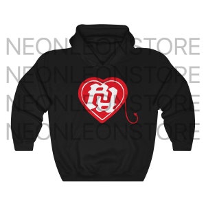 KanKan RR Heart Pullover Hoodie Valentine Hooded Sweatshirt