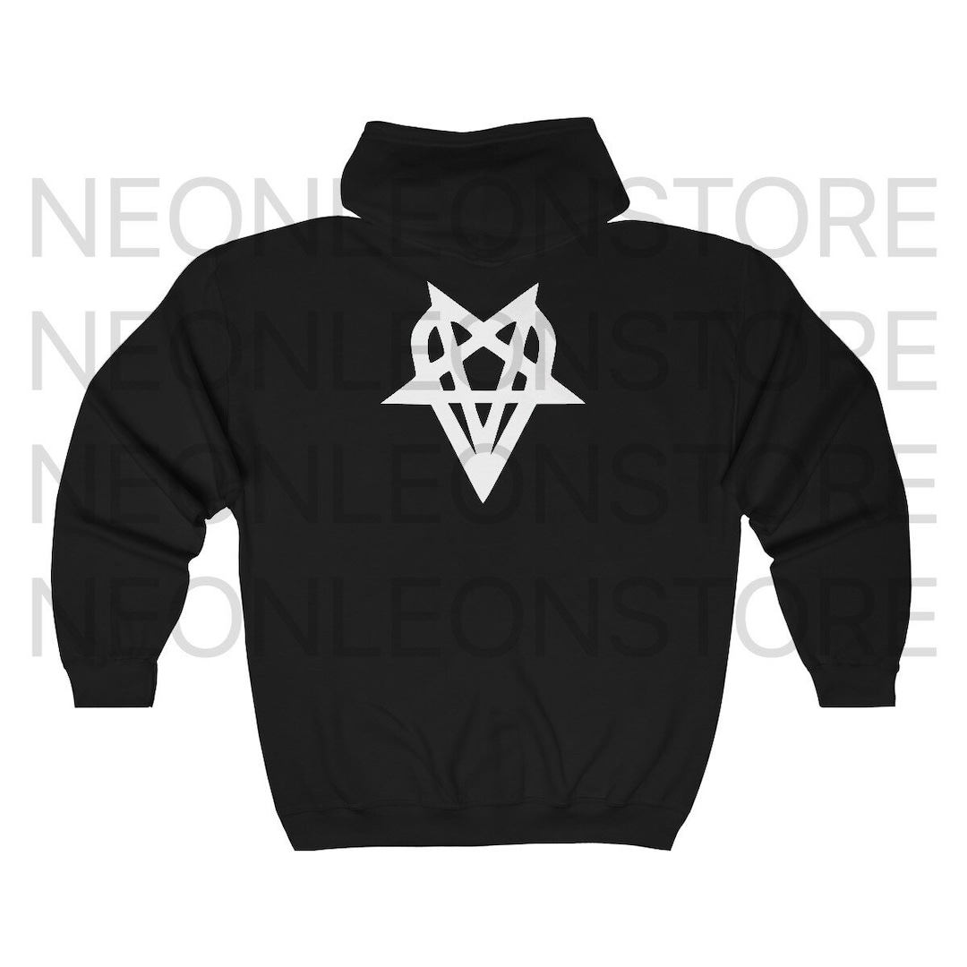 Destroy Lonely X Naivement Heartagram Full Zip Hooded Sweatshirt