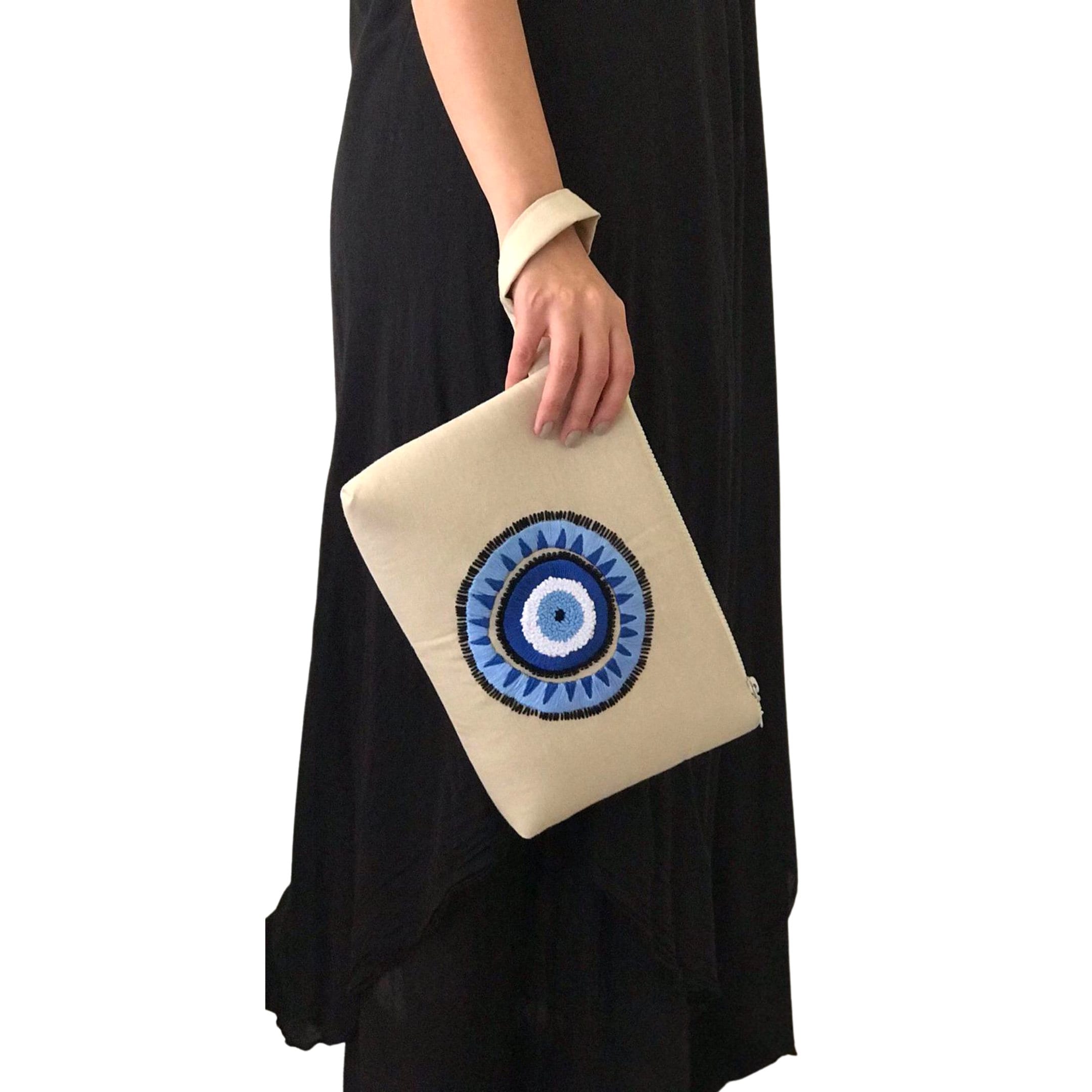 Evil eye hand embroidered waist belt bag for women main image 1