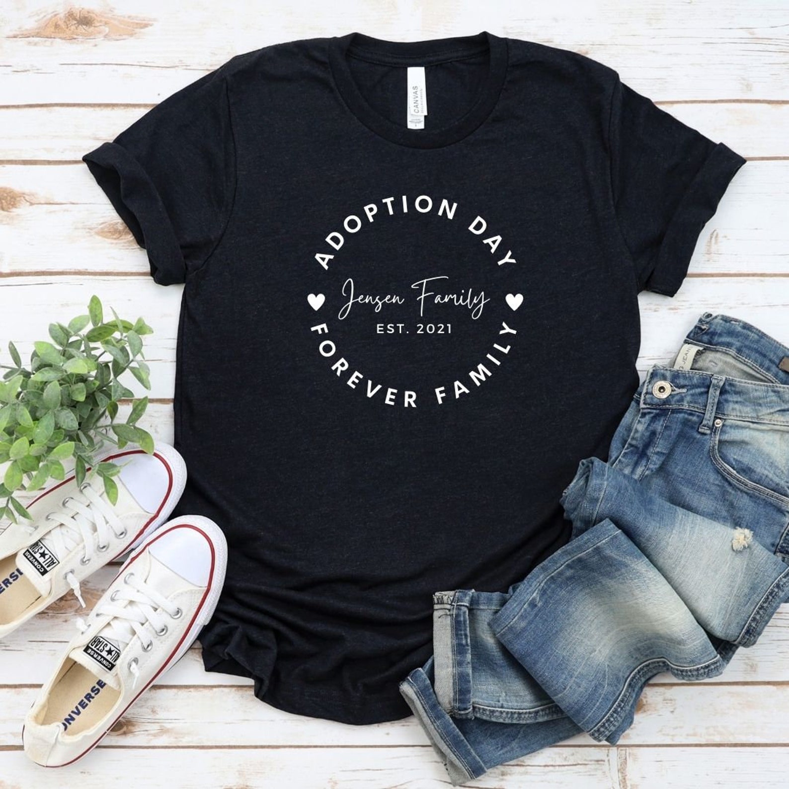 Adoption Day Family Name Custom Adoption Day Shirt Etsy