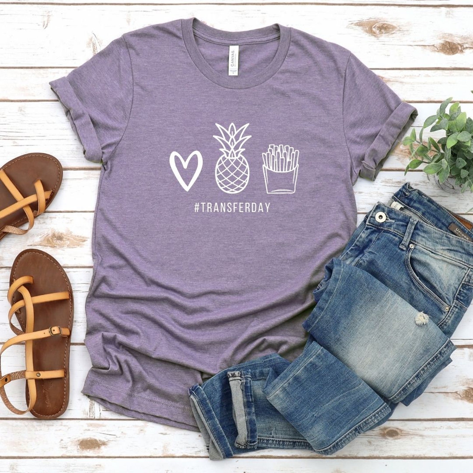 Heart. Pineapple. Fries Shirt IVF Shirt Infertility Shirt Etsy