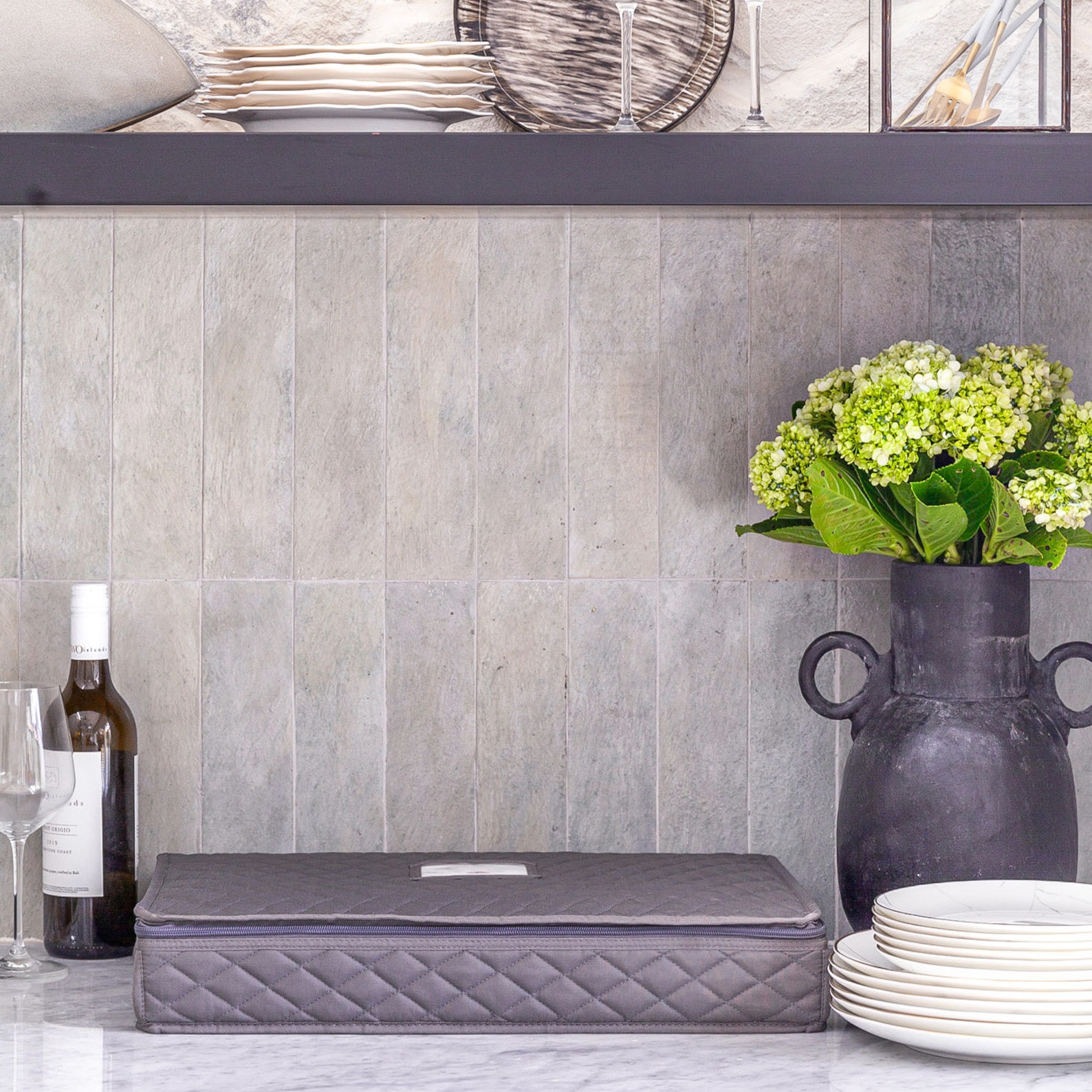 China Platter Storage Case Large Serving Piece Storage Container