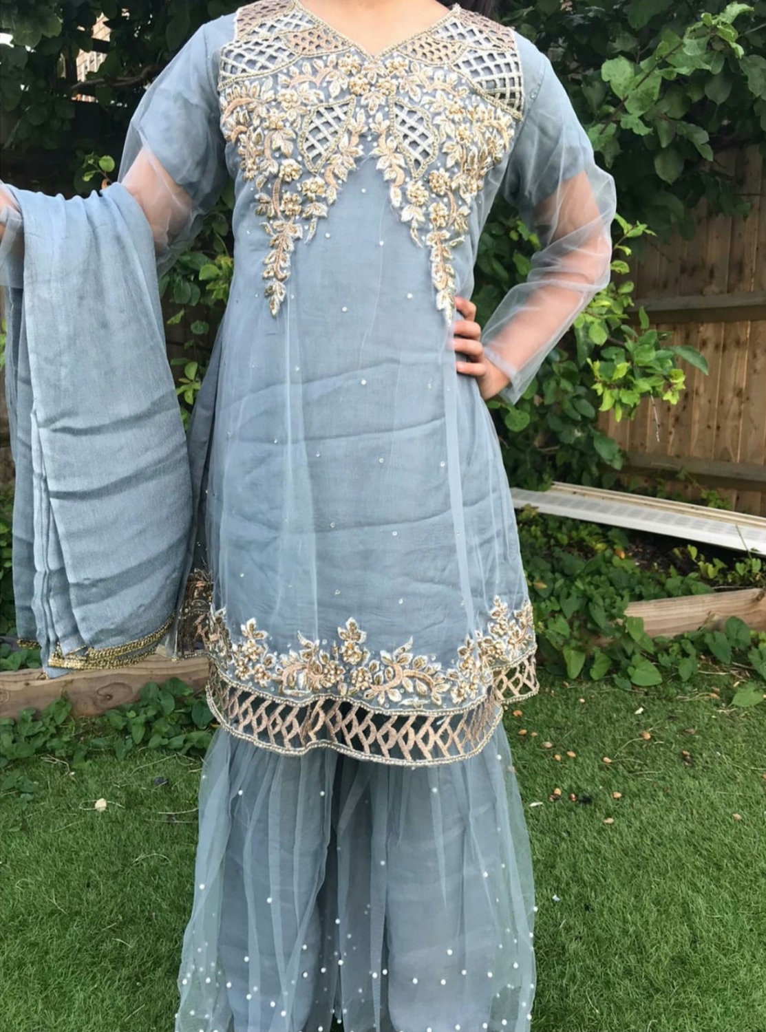 Sky blue deals dresses pakistani