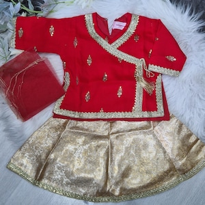 Red and Gold lengha
