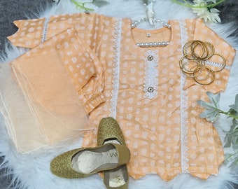 Peach Cotton 3-piece