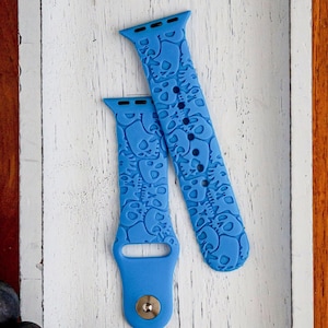 Correa para Apple Watch con calaveras grabadas / Series 9, 8, 7, 6, 5, 4, 3, 2, 1, ULTRA, 38MM, 40MM, 41MM, 42MM, 44MM, 45MM, 49MM