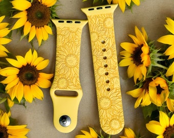 Sunflowers Floral Apple Watch Band | Series 9, 8, 7, 6, 5, 4, 3, 2, 1, ULTRA, 38MM, 40MM, 41MM, 42MM, 44MM, 45MM, 49MM