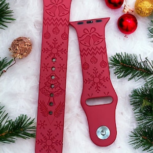 Merry Xmas Christmas Apple Watch Band | Series 9, 8, 7, 6, 5, 4, 3, 2, 1, ULTRA, 38MM, 40MM, 41MM, 42MM, 44MM, 45MM, 49MM