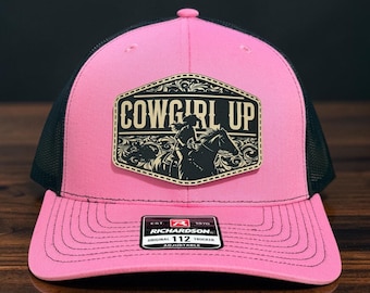 Cowgirl Up Trucker Cap for Country Girls & Southern Women, Gift for Her, Available in Richardson, Flexfit and Ponytail Hats