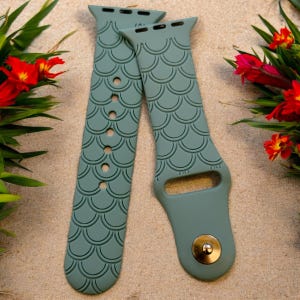 Mermaid Scales Engraved Custom Apple Watch Band | Series 9, 8, 7, 6, 5, 4, 3, 2, 1, ULTRA, 38MM, 40MM, 41MM, 42MM, 44MM, 45MM, 49MM
