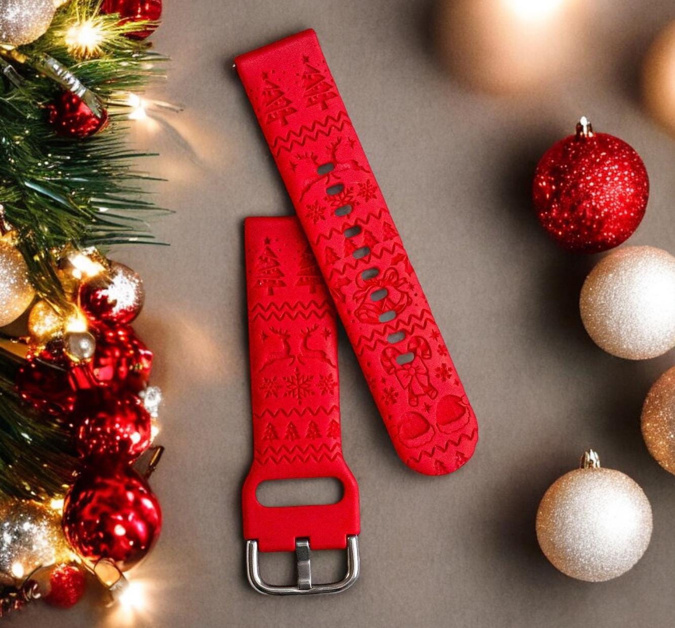 Christmas Laser Engraved Samsung Galaxy Watch Band: Holiday Spirit