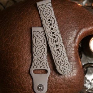 Bracelet de montre Viking scandinave pour Samsung Galaxy, bracelet de montre gravé au laser compatible 20 mm 22 mm d&#39;inspiration celtique gravé au laser