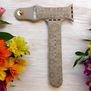 Personalized Name Floral Apple Watch Band | Series 9, 8, 7, 6, 5, 4, 3, 2, 1, ULTRA, 38MM, 40MM, 41MM, 42MM, 44MM, 45MM, 49MM