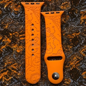 Halloween Engraved Apple Watch Band | Series 9, 8, 7, 6, 5, 4, 3, 2, 1, ULTRA, 38MM, 40MM, 41MM, 42MM, 44MM, 45MM, 49MM