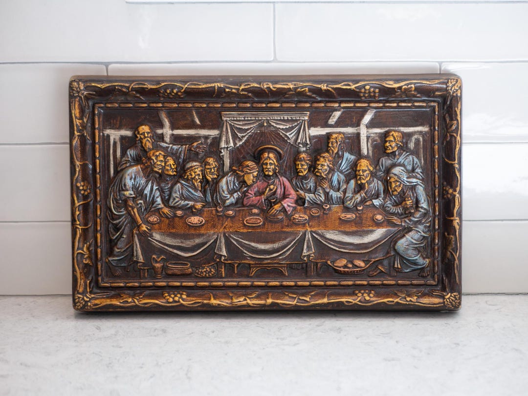 8.5" X 14" the Last Supper Wall Plaque - Jesus and Disciples ...
