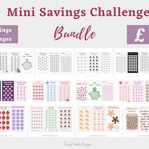 Paquete de seguimiento del desafío de ahorro IMPRIMIBLE / Finanzas personales (archivos PDF) / A6