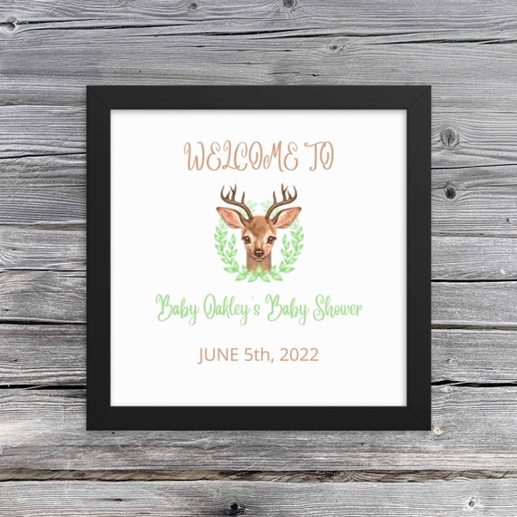 Woodland Baby Showerbaby Shower Signwoodland Baby Shower Etsy