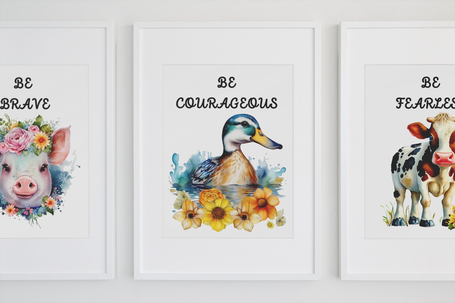 Farm Animals Wall Art Farm Animals Wall Decor Farm Animals Etsy