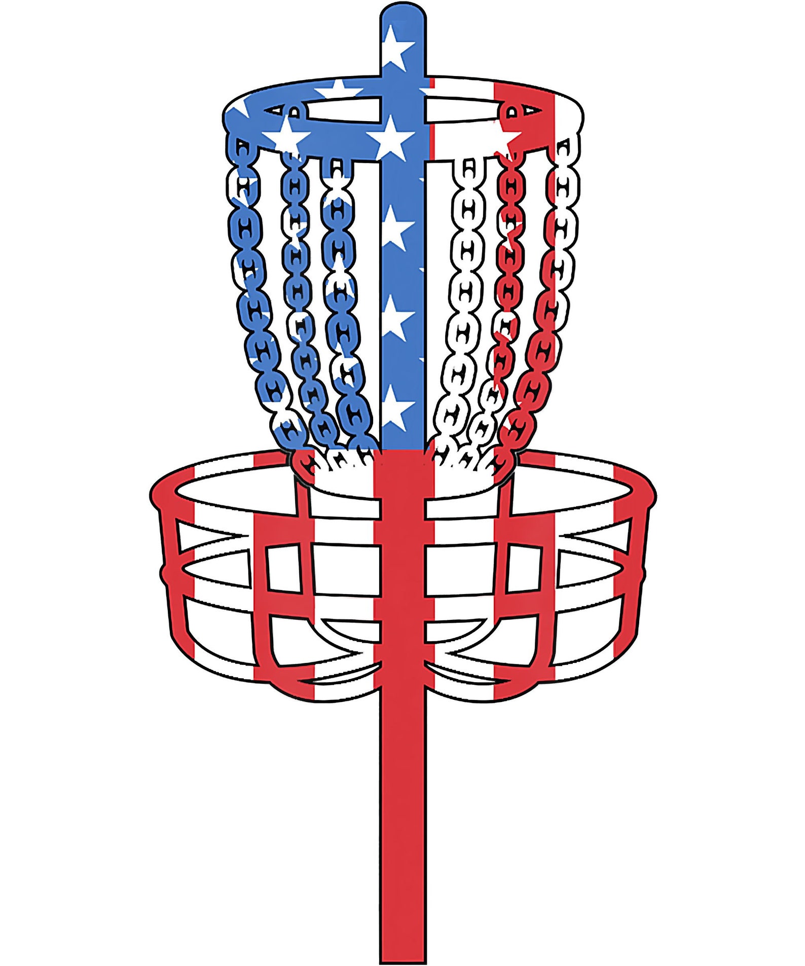 Disc Golf Patriotic Flag July PNG Instant Download | Etsy