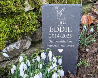 Personalised Chihuahua Slate Memorial Plaque, pet memorial, grave marker, pet headstone, engraved plaque, engraved pet memorial