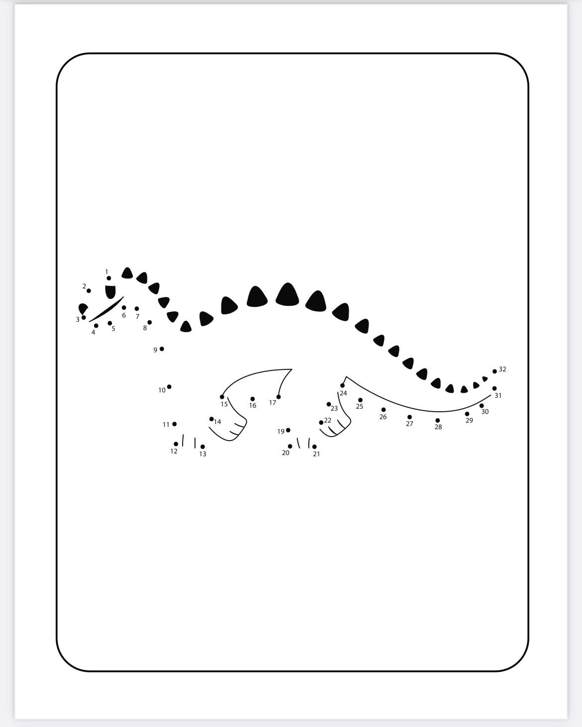 Dinosaur Dot to Dot Coloring Book | Etsy