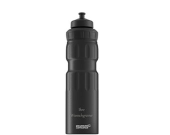 SIGG Alutrinkflasche 'WMB Sport Touch' - 0,75 L schwarz | inkl. Namensgravur | tolle Geschenkidee für Fahrradfahrer