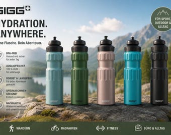 SIGG Alutrinkflasche 'WMB Sport Touch' - 0,75 L | inkl. Namensgravur | tolle Geschenkidee für Fahrradfahrer | verschiedene Farben wählbar