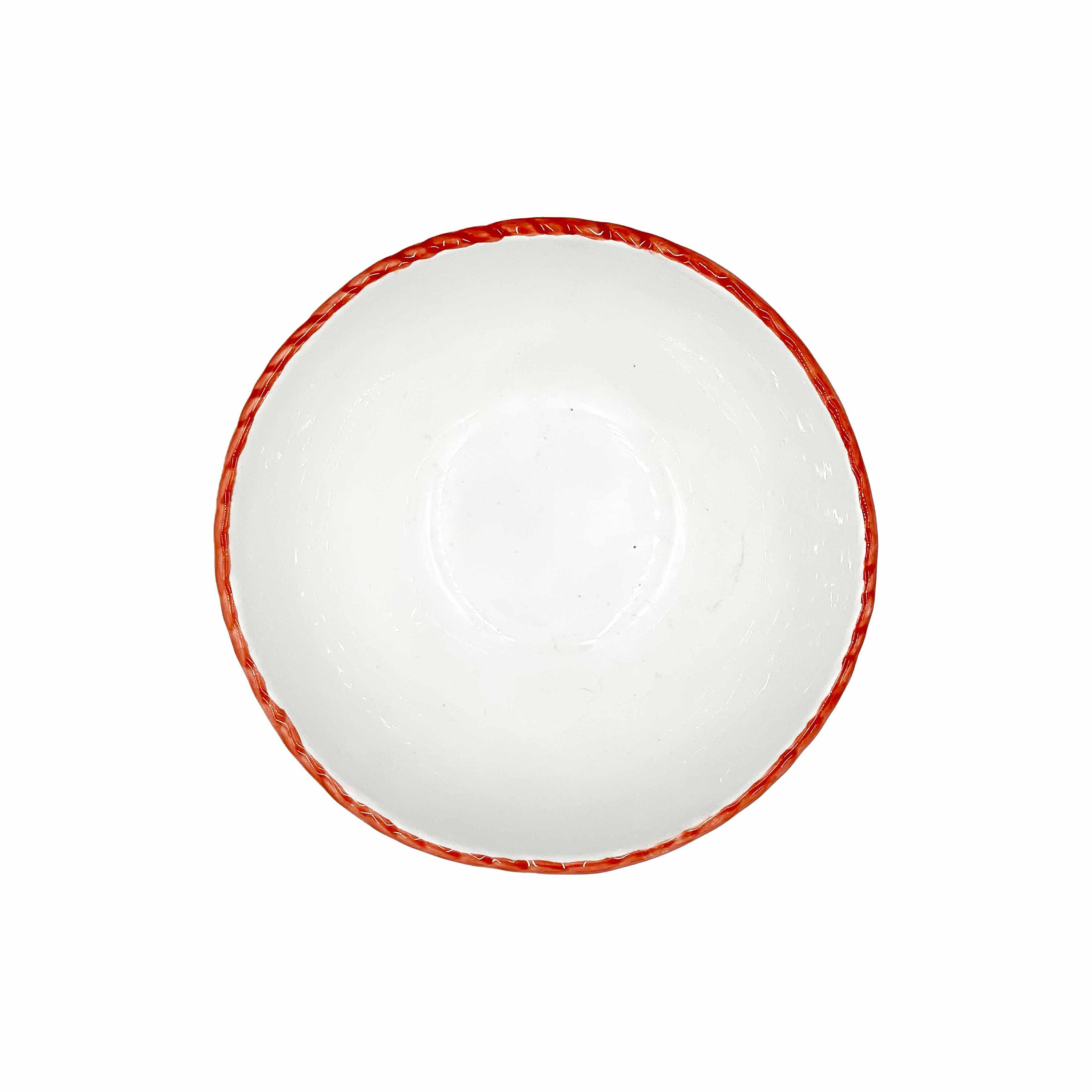 Ocean Reef Coral Medium Serving Bowl with Coral Trim and Coral Etsy