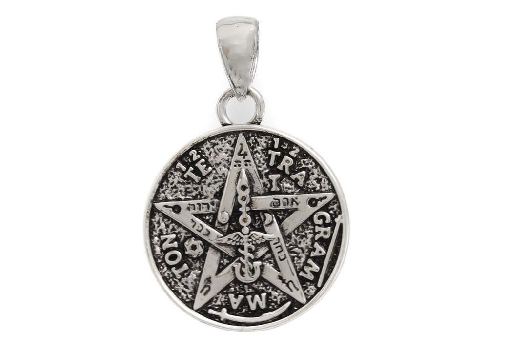 Witcher Pentagramm Halskette & Ring - Sterling Silber 925 - Tetragrammaton Amulett Für Damen & Herren