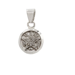 Tetragrammaton medal Sterling silver 950 seal of Solomom Tetragrammaton pendant