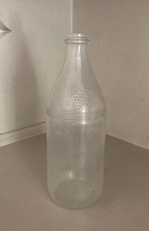 Vintage Grape Juice Glass Bottle Etsy