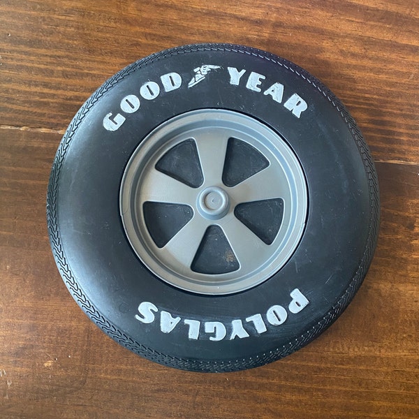 1970's Goodyear Polyglas Mag Wheel Flying Disc Frisbee Toy - Republic Tool Promotional