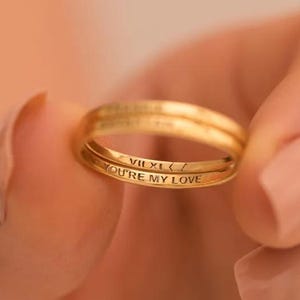 Personalized Inside Engraving Band Ring | Personalized Name Ring | Promise Ring |  Custom Ring | Minimalist Ring | Christmas Gifts for Her