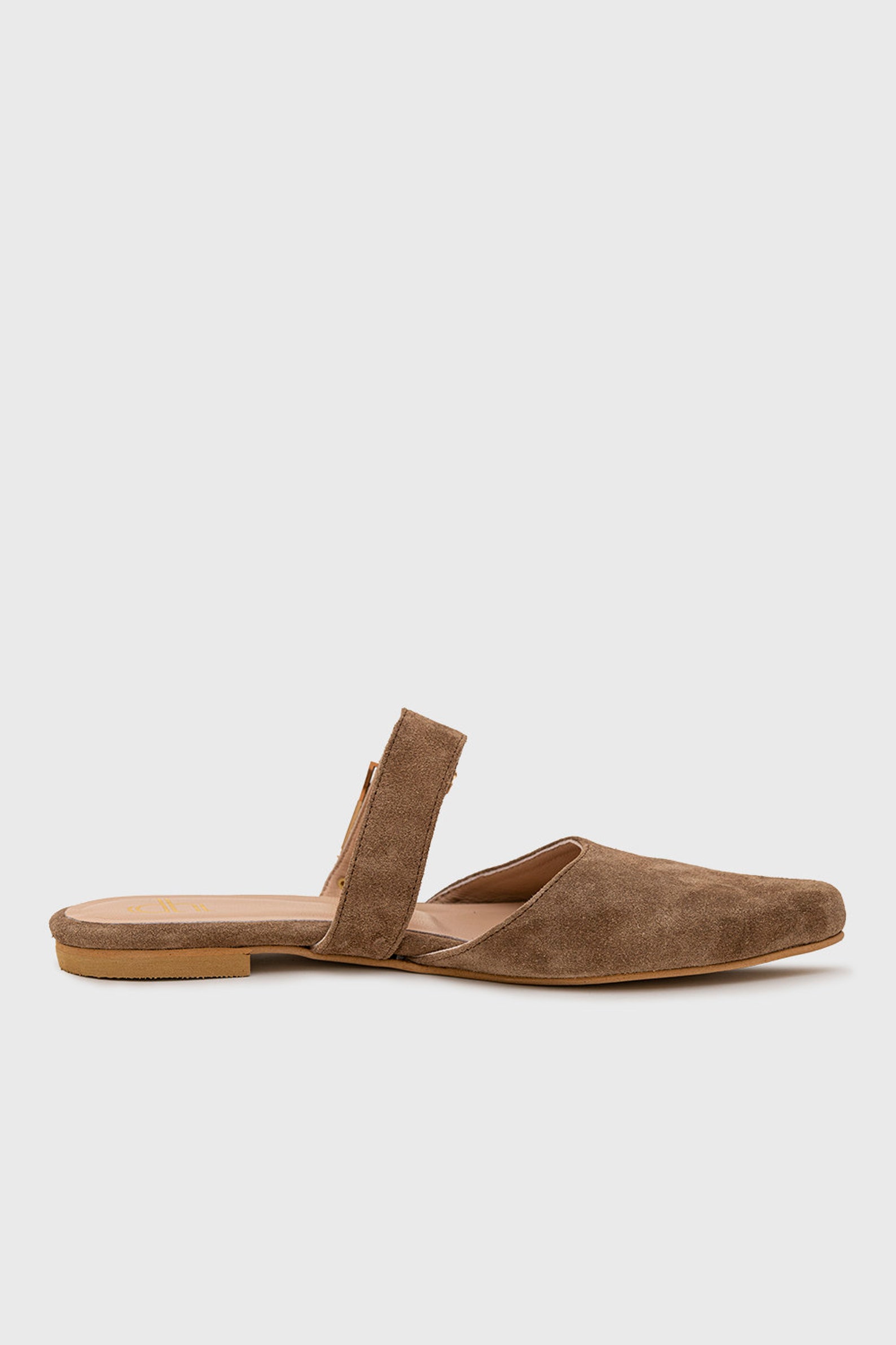 flat mules brown