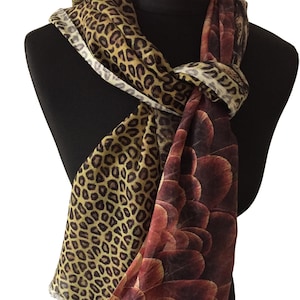 Animal   print scarf, leopard print, designer scarf, Gift for her,