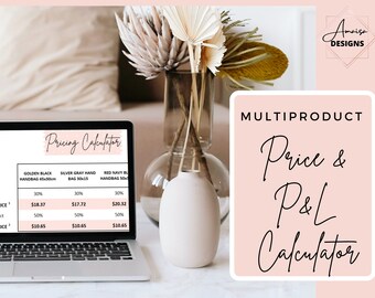 Multiproduct price calculator for handmade products for small business owners