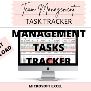 Management tasks tracker planner | Excel to do list | Excel task tracker template | Simple task tracker | Simple project manager