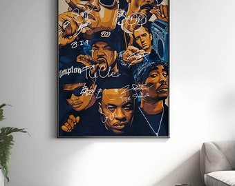 80s Rap Album Cover Canvas Art: Customizable Hip Hop Collage - Etsy