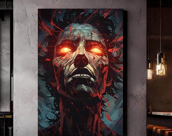 LED Light Painting-FIRE | Light Anime Art, LED Anime Wall Art, Light Painting Cartoon, Anime wall art decor, Game Room Decor, Anime Fan Art