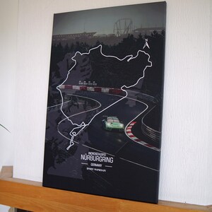 Nürburgring LED Light up Racing Circuit Canvas Print-framed. Unique Art ...