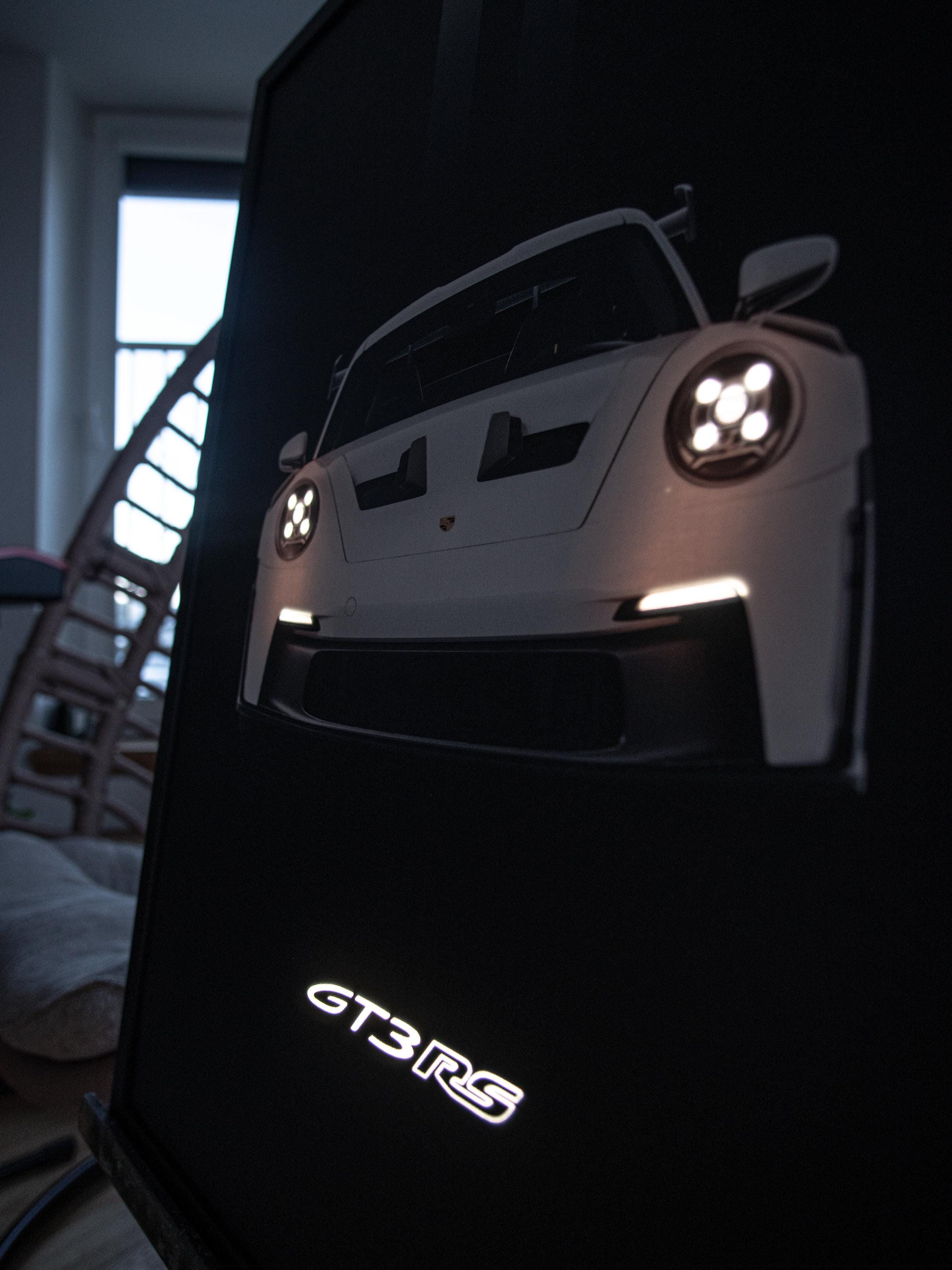 Light Painting RACING CAR, Racing LED Light Canvas Art, Night Light Car ...