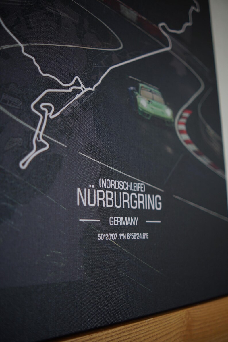 Nürburgring LED Light up Racing Circuit Canvas Print-framed. Unique Art ...