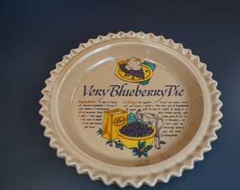 Vintage Keramik Blaubeer Tortenplatte