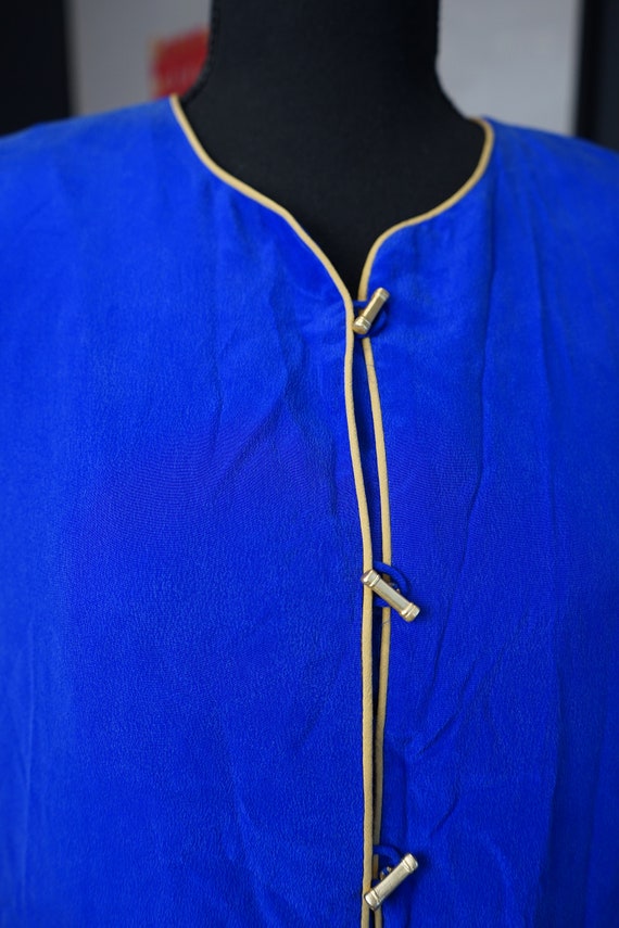 Vintage Shomy 100% Silk Blouse Jacket - image 6