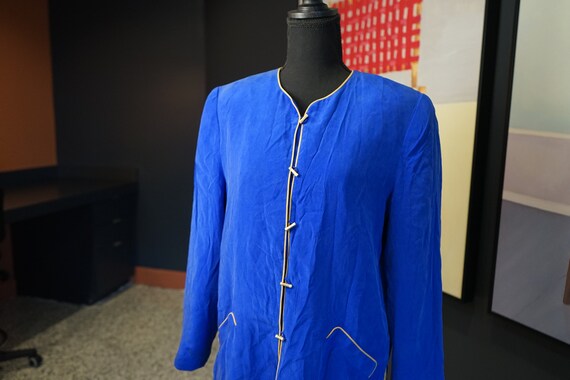 Vintage Shomy 100% Silk Blouse Jacket - image 1